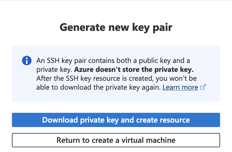 Download private key