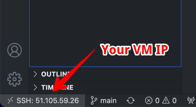 Remote host IP in VS Code